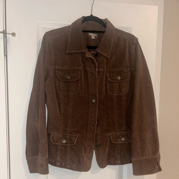 GAP Jackets & Blazers - J-jill Brown Jean-like jacket